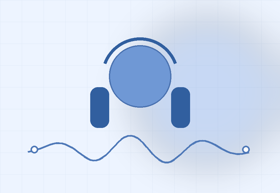 Abstract voice AI and customer experience visual